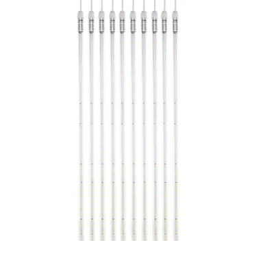 Гирлянда Тающие сосульки комплект 10 шт. х 100см, шаг 100см, 960 LED ТЕПЛЫЙ БЕЛЫЙ, белый каучук, IP65, 24В | 256-428 | NEON-NIGHT