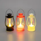 Набор из 3 фонарей со свечкой 9,5см, цвет корпуса белый/красный/черный | 513-021 | NEON-NIGHT