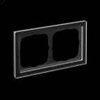 ARTGALLERY PURE 2-постовая РАМКА, ОРГАНИЧЕСКОЕ СТЕКЛО ЧЕРНЫЙ