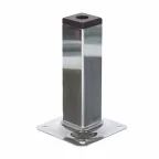 Ножка металл.квадрат, нерегулир, 25х25х100 мм, хром - накл.  | 151298 | Tech-KREP