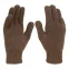 Перчатки трикотажные, акрил, двойные,цвет: коричневый, двойная манжета,