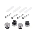 Зеркалодержатель d28мм пласт. хром (4 шт) - пакет  | 127534 | Tech-KREP