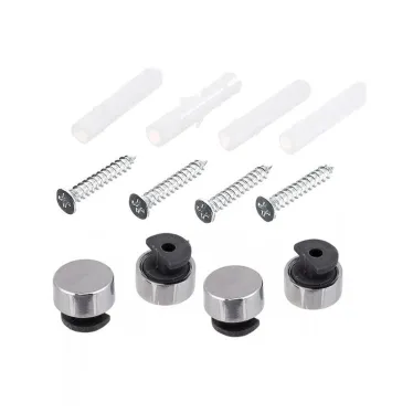 Зеркалодержатель d28мм пласт. хром (4 шт) - пакет  | 127534 | Tech-KREP