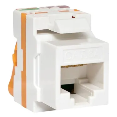 Модуль Keystone TERACOM CS Cat.6A неэкранированный 110 IDC 180 градусов самозажимной (Toolless) оранжевый | TRCS-KSTN-RT180-6AUTP-OR | EKF