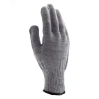 Перчатки трикотажные, акрил, ПВХ гель Протектор , серое мулине, оверлок,