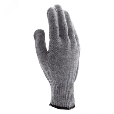 Перчатки трикотажные, акрил, ПВХ гель Протектор , серое мулине, оверлок,