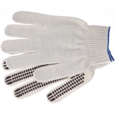 Перчатки трикотажные, рисунок ПВХ гель Протектор, оверлок,