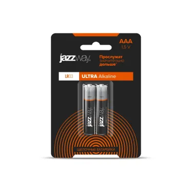 Элемент питания LR03 (AAA) алкалиновая JAZZway Ultra PLUS BL-2