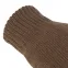Перчатки трикотажные, акрил, двойные,цвет: коричневый, двойная манжета,