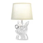 Светильник декоративный настольный МОБИ "Бульдог", с цоколем Е14, 40Вт, цвет белый | 603-1017 | REXANT