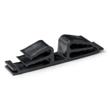 Держатель круглого кабеля двусторонний на 12 мест черный (25шт/уп) | PR08.33080 | Промрукав