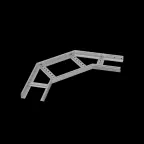                  Угол лестничный горизонтальный 90 гр. 50х200х1,2 мм HD N | LGL90-50-200-1.2 HD N | КМ - профиль
               