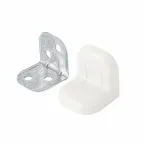 Уголок крепежный 20х28 белый с пластиковой крышкой (4 шт) - пакет  | 148278 | Tech-KREP