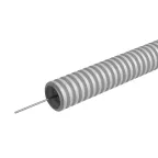                  Труба гофрированная ПВХ лёгкая D50 мм с зондом самозатухающая (уп. 15 м) | KM-FRTGPVC-50 | КМ-профиль
               