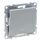 SUNO Выключатель 16АХ 250В с индикацией. Безвинтовые зажимы. Цвет "Алюминий" | 721314 | Legrand