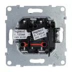 SUNO Выключатель двухклавишный 10АХ 250В с подсветкой/индикацией. Безвинтовые зажимы. Цвет "Белый" | 721115 | Legrand