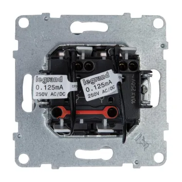 SUNO Выключатель двухклавишный 10АХ 250В с подсветкой/индикацией. Безвинтовые зажимы. Цвет "Белый" | 721115 | Legrand