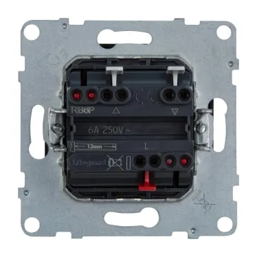 SUNO Переключатель кнопочный для жалюзи и рольставней 6А 250В. Безвинтовые зажимы. Цвет "Антрацит" | 721438 | Legrand