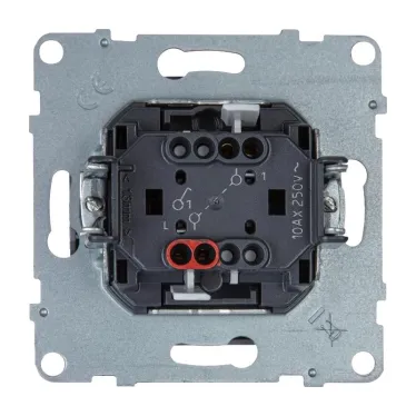 SUNO Выключатель 10АХ 250В. Безвинтовые зажимы. Цвет "Алюминий" | 721301 | Legrand