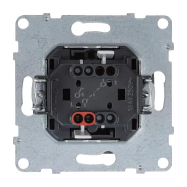 SUNO Выключатель 16АХ 250В. Безвинтовые зажимы. Цвет "Алюминий" | 721304 | Legrand