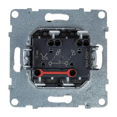 SUNO Выключатель двухклавишный 10А 250В. Безвинтовые зажимы. Цвет "Слоновая кость" | 721205 | Legrand