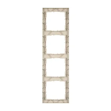 SUNO Рамка декоративная универсальная 4-постовая Цвет "Слоновая кость" | 721584 | Legrand