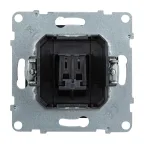 SUNO Аудиорозетка с пружинными зажимами одиночная. Цвет "Антрацит" | 721492 | Legrand