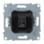 SUNO Аудиорозетка с пружинными зажимами одиночная. Цвет "Алюминий" | 721392 | Legrand