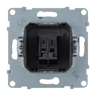 SUNO Аудиорозетка с пружинными зажимами одиночная. Цвет "Алюминий" | 721392 | Legrand