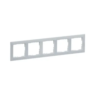SUNO Рамка декоративная универсальная 5-постовая Цвет "Алюминий" | 721515 | Legrand