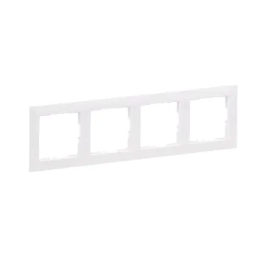 SUNO Рамка декоративная универсальная 4-постовая Цвет "Белый" | 721504 | Legrand