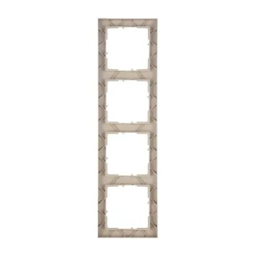 SUNO Рамка декоративная универсальная 4-постовая Цвет "Песочный" | 721534 | Legrand