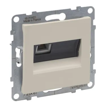 SUNO Телефонная розетка RJ11 одиночная. Цвет "Слоновая кость" | 721261 | Legrand