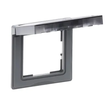 SUNO Рамка влагозащитная IP44,с откидной крышкой,1-постовая Цвет "Алюминий" | 721344 | Legrand