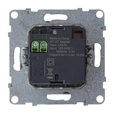 SUNO Зарядное устройство USB 2 выхода Тип С - Тип С Цвет "Алюминий" | 721331 | Legrand