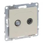 SUNO Розетка TV-SAT двухкабельная. Цвет "Слоновая кость" | 721271 | Legrand