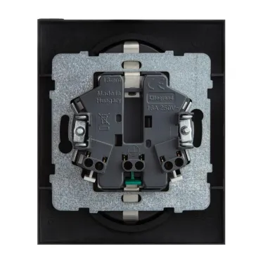 SUNO Силовая розетка двойная 2х2К+З 16А 250В. С защитными шторками. Безвинтовые зажимы Цвет "Антрацит" | 721426 | Legrand