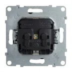 SUNO Силовая розетка 2К+З 16А 250В с защитными шторками. Винтовые зажимы. Цвет "Антрацит" | 721424 | Legrand