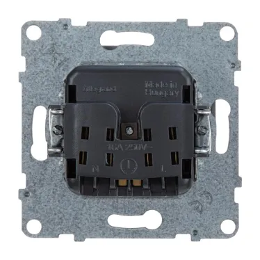 SUNO Силовая розетка 2К 16А 250В. Винтовые зажимы. Цвет "Алюминий" | 721333 | Legrand