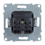 SUNO Силовая розетка 2К+З 16А 250В.Винтовые зажимы. Цвет "Алюминий" | 721325 | Legrand