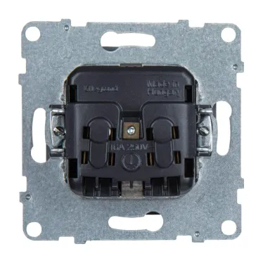 SUNO Силовая розетка 2К+З 16А 250В.Винтовые зажимы. Цвет "Алюминий" | 721325 | Legrand