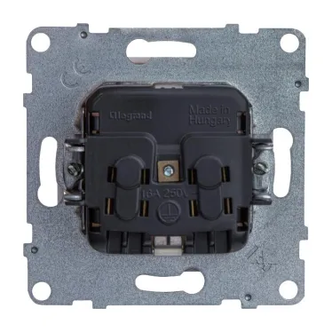 SUNO Силовая розетка 2К+З 16А 250В с защитными шторками. Винтовые зажимы. Цвет "Белый" | 721124 | Legrand