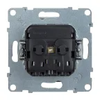 SUNO Силовая розетка 2К+З 16А 250В с защитными шторками.Безвинтовые зажимы. Цвет "Слоновая кость" | 721220 | Legrand