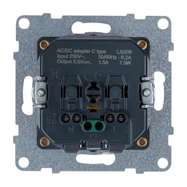 SUNO Комбинированная розетка со шторками 2К+З 16А 250В/USB С 1500мА. Безвинтовые зажимы. Цвет "Белый" | 721129 | Legrand