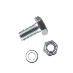                  Болт DIN933 с шестигранной головкой оцинк. М6х25 + гайка + шайба (8 шт) - пакет ( 0,081 кг) | 112718 | Tech-KREP
               