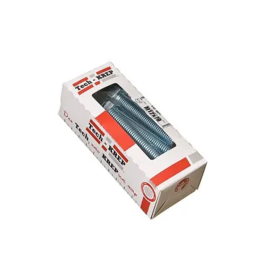 Болт DIN933 8.8 с шестигранной головкой оцинк. М12х70 (10 шт) - коробка с ок. Tech-K ( 0,676 кг) | 126530 | Tech-KREP