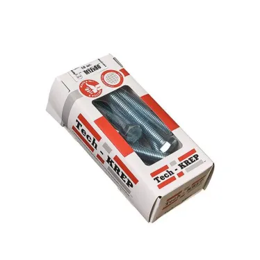 Болт DIN933 8.8 с шестигранной головкой оцинк. М12х80 (10 шт) - коробка с ок. Tech-K ( 0,768 кг) | 126531 | Tech-KREP