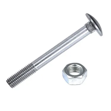 Болт DIN603 мебельный оцинк. М8х80 с гайкой (2 шт) - пакет  | 108772 | Tech-KREP