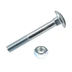                  Болт DIN603 мебельный оцинк. М8х40 с гайкой (6 шт) - пакет  | 108768 | Tech-KREP
               