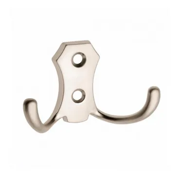 Крючок 2405, 2-х рожковый, сатин (1 шт)  - пакет  | 129918 | Tech-KREP